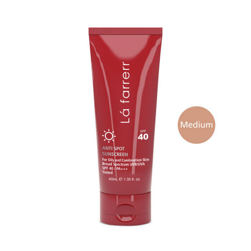 کرم ضد آفتاب ضد لک رنگی لایت پوست چرب و مختلط SPF 40 لافارر