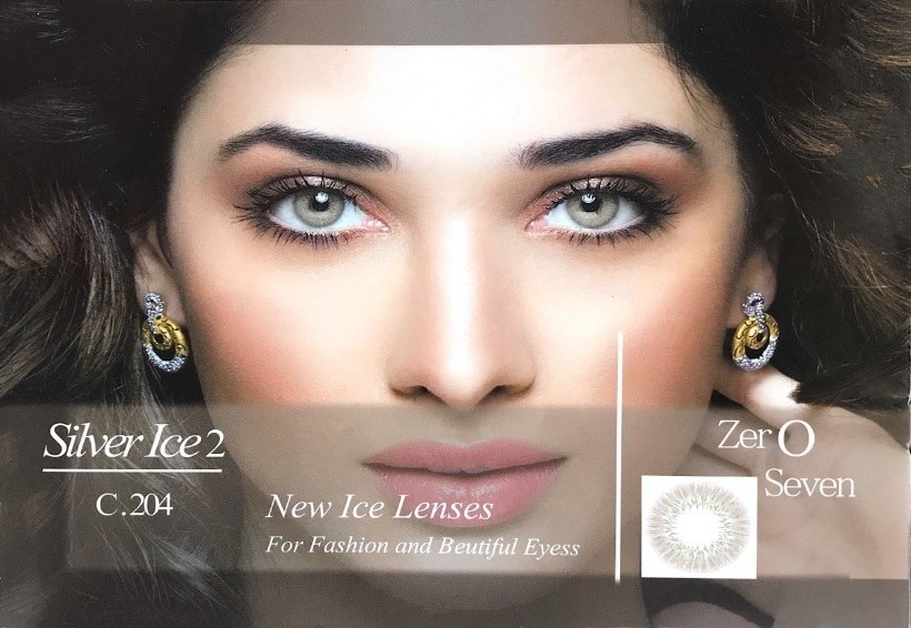لنز رنگی فصلی زیروسون zeroseven شماره204-    silver ice 2